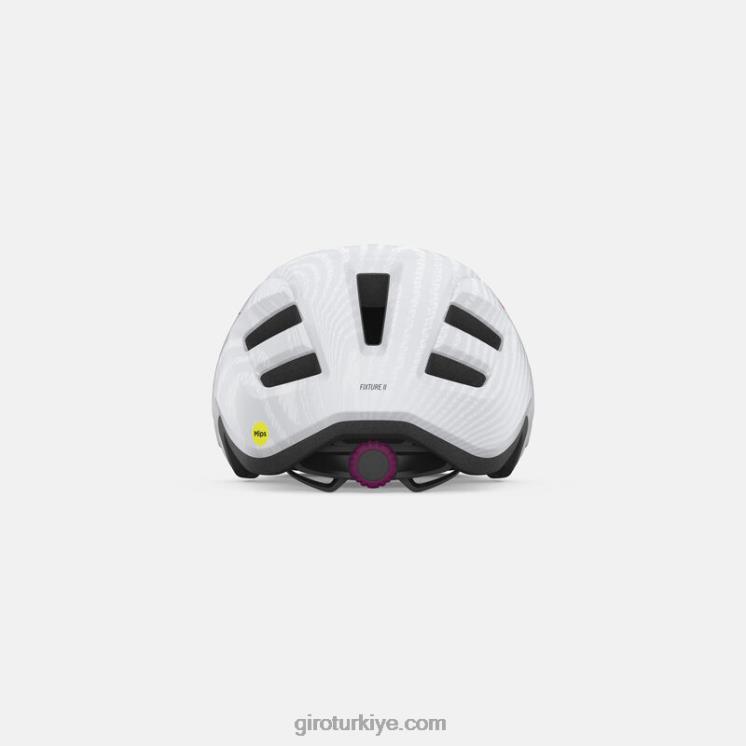 4P62R1394 Giro çocuklar fikstür mips ii gençlik kaskı mat beyaz/pembe dalgalanma - Görsel 4