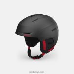 4P62R1457 Giro çocuklar neo jr. mips kask mat grafit/parlak kırmızı - Görsel 2