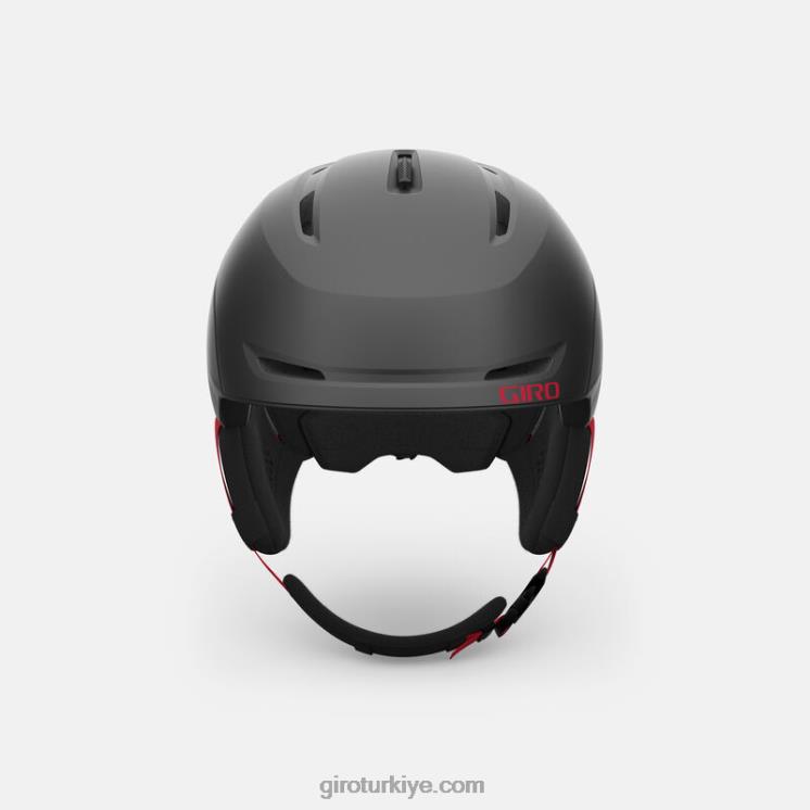 4P62R1457 Giro çocuklar neo jr. mips kask mat grafit/parlak kırmızı - Görsel 3