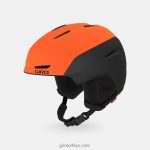 4P62R1476 Giro çocuklar neo jr. kask mat parlak turuncu/siyah - Görsel 2