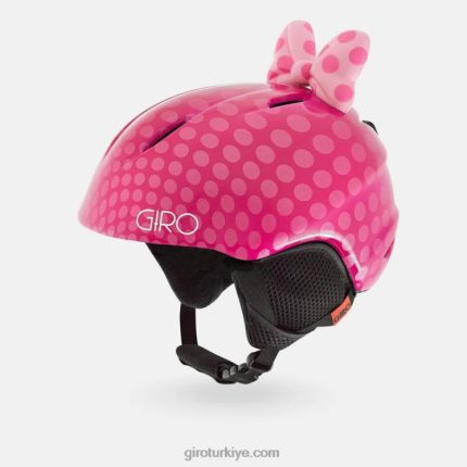 4P62R1518 Giro çocuklar fırlatma artı kask pembe fiyonklu puantiyeli