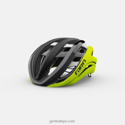 4P62R267 Giro üniseks eter küresel kask mat siyah soluk/vurgulu sarı