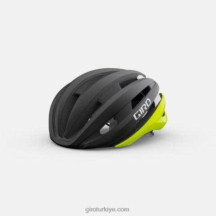 4P62R481 Giro üniseks synthe mips ii kask mat siyah/vurgulu sarı