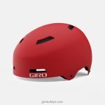 4P62R568 Giro üniseks çeyrek kask mat kırmızı