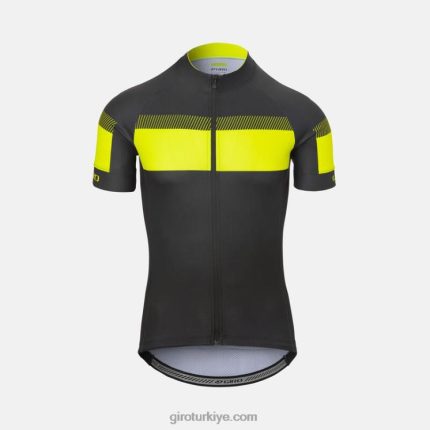 4P62R723 Giro erkekler krono spor forması siyah/vurgu sarı sprint