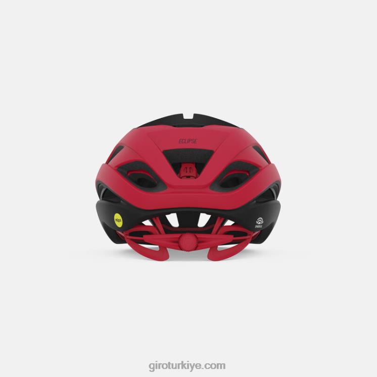 4P62R77 Giro üniseks tutulma küresel kask mat siyah/beyaz/parlak kırmızı - Görsel 4
