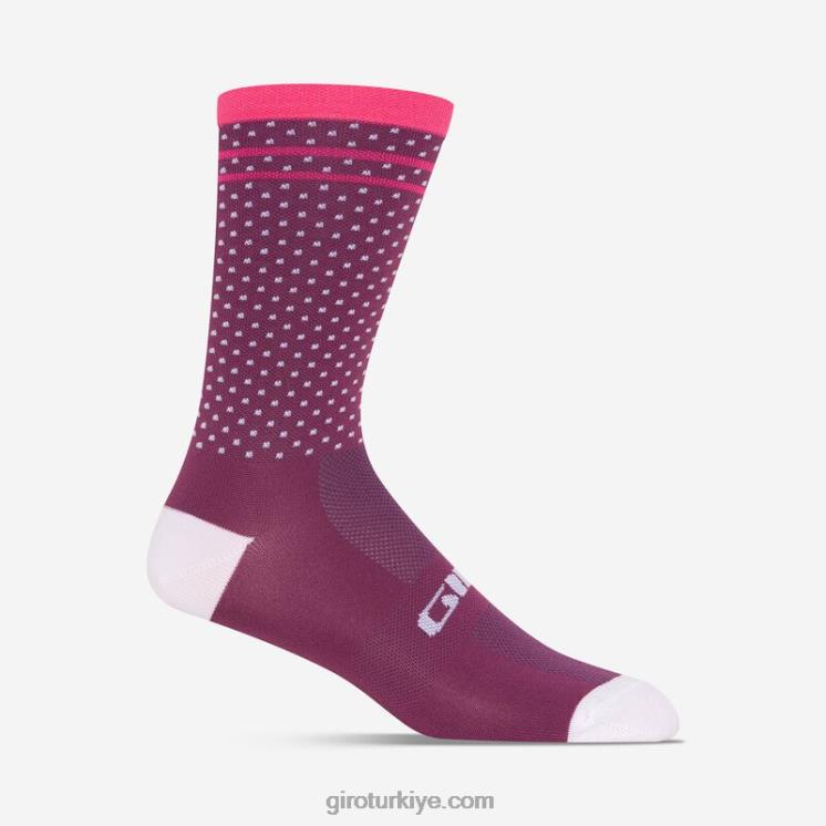 4P62R799 Giro üniseks comp racer yüksek katlı çorap kestane/pembe sokak - Görsel 1