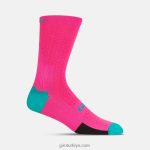 4P62R820 Giro üniseks hrc takım çorabı neon pembe/çığlık atan deniz mavisi
