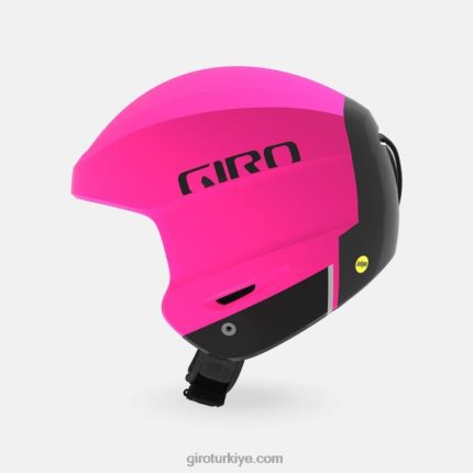 4P62R947 Giro üniseks mips kaskı dene mat parlak pembe/siyah