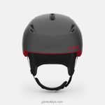 4P62R351 Giro erkekler ızgara küresel kask mat grafit/kırmızı - Görsel 3